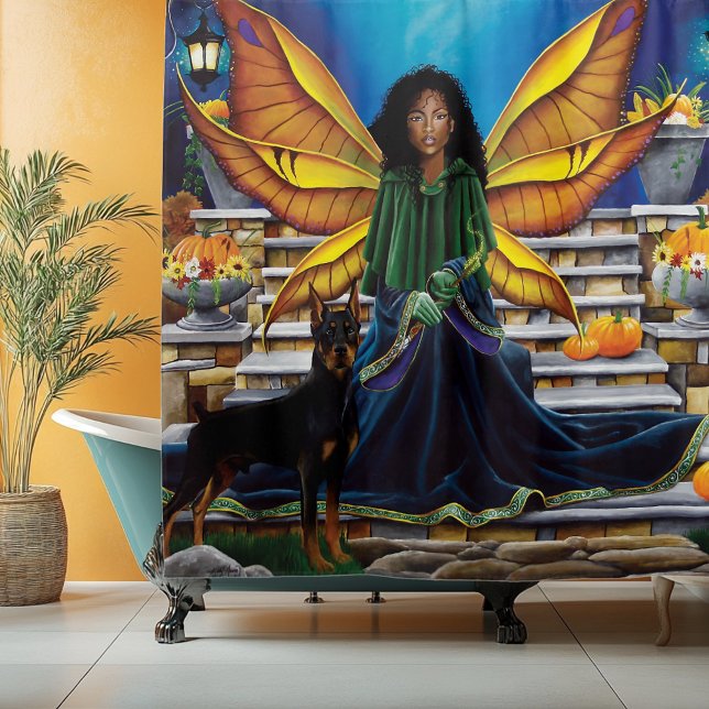 Cortina Para Box Fairy Guardian Doberman Dog (Criador carregado)