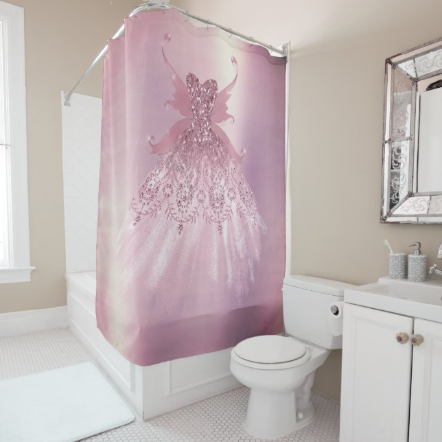 Cortina Para Box Fairy Wing Mauve Gown | Luxurioso Pink Sheen (In Situ)