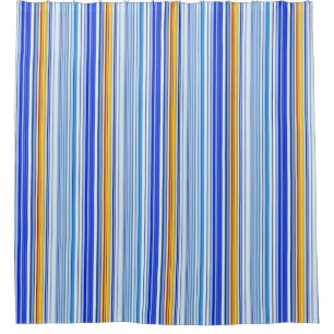Cortina Para Box Faixa Azul e Amarela