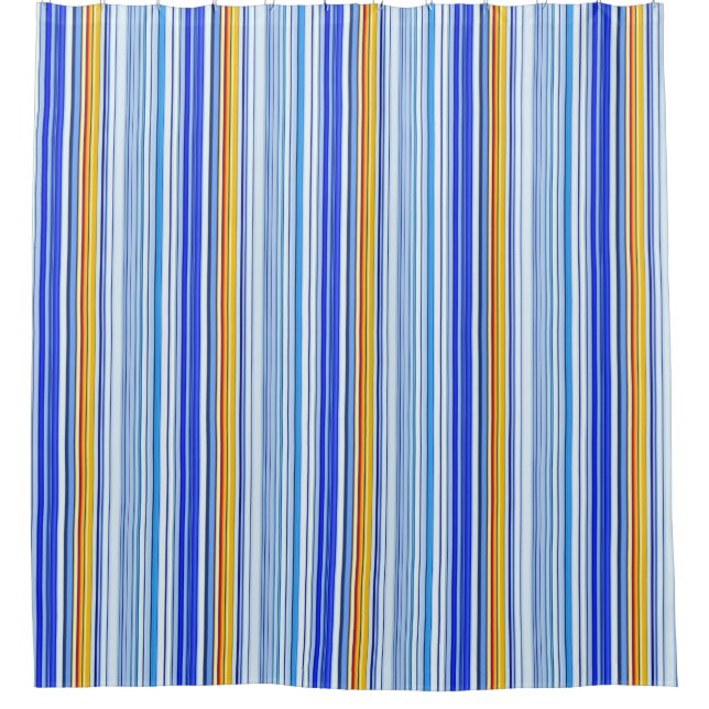 Cortina Para Box Faixa Azul e Amarela (Frente)