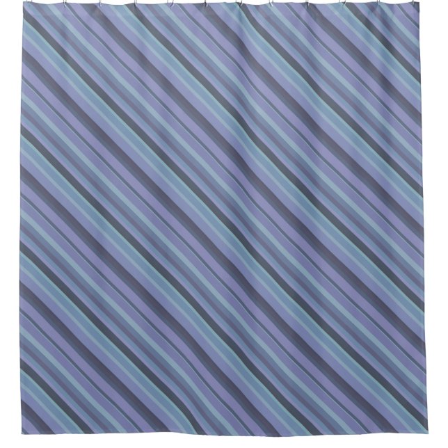 Cortina Para Box Faixa diagonal da cinza azul (Frente)