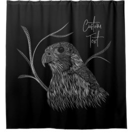 Cortina Para Box Falcão Peregrino em Ramais de Árvore com Escrita M