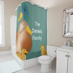 Cortina Para Box Família de patos Felpudo