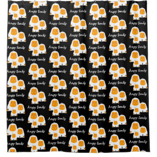 Cortina Para Box Família irritada Macacos design T-Shirt Bath Mat