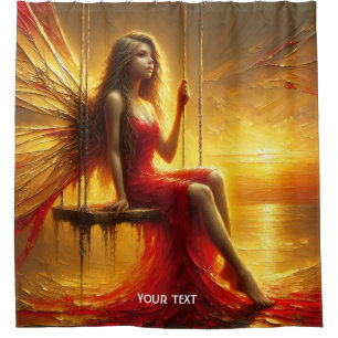 Cortina Para Box Fantasia Garota Bonita Sol Vestido Vermelho