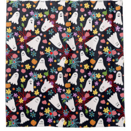 Cortina Para Box Fantasmas e Flores