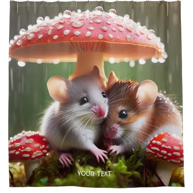 Cortina Para Box Fantasy - Chuva de Cogumelo de Mouse (Frente)