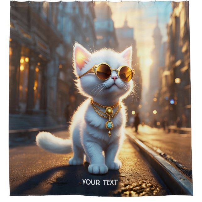 Cortina Para Box Fantasy Cuja Viva Kitten Brancos (Frente)