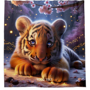 Cortina Para Box Fantasy Cute Baby Tiger Sakura