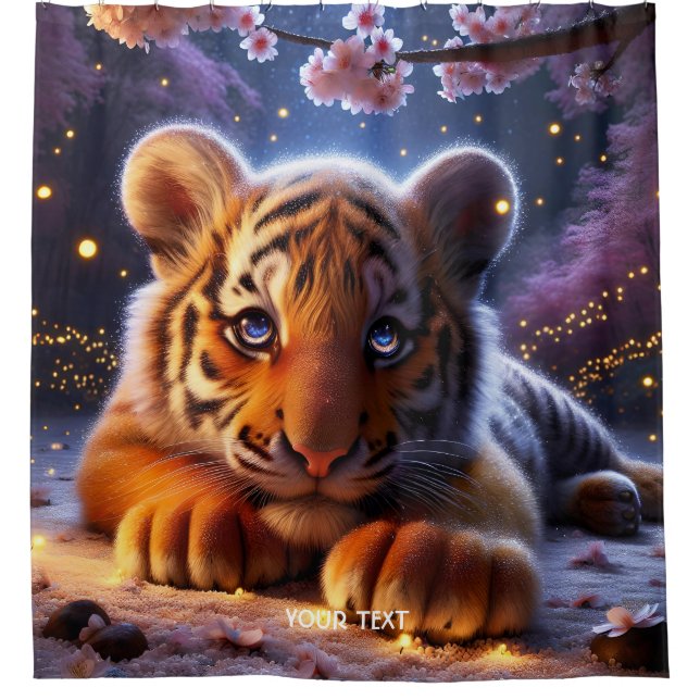 Cortina Para Box Fantasy Cute Baby Tiger Sakura (Frente)