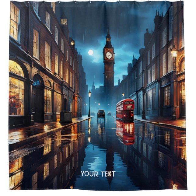 Cortina Para Box Fantasy Cute Evening London Rain (Frente)