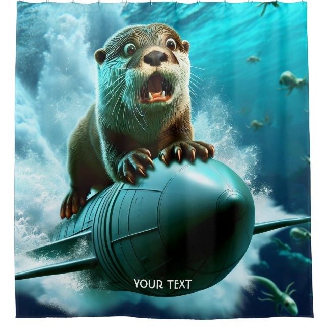 Cortina Para Box Fantasy Cute Otter Torpedo Sea (Frente)