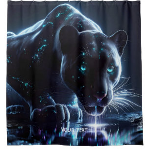 Cortina Para Box Fantasy Cute Panther Bebendo Water