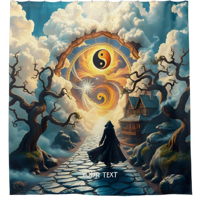Cortina Para Box Fantasy Cute Road Trees Man (Frente)