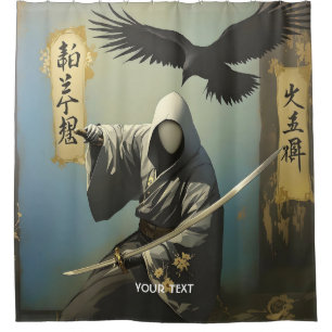 Cortina Para Box Fantasy Cute Samurai Katana Mask
