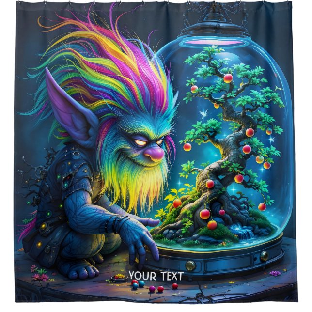 Cortina Para Box Fantasy Cute Troll Bonsai Tree (Frente)