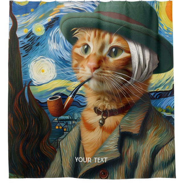Cortina Para Box Fantasy Cute Van Gogh Hat (Frente)
