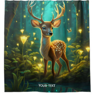 Cortina Para Box Fantasy Cute Vivid Baby Deer Forest