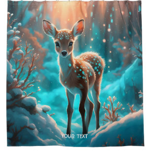 Cortina Para Box Fantasy Cute Vivid Fawn Baby Winter