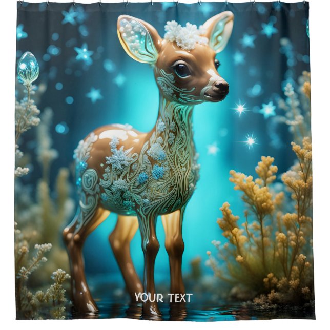 Cortina Para Box Fantasy Cute Vivid Glass Fawn Winter (Frente)