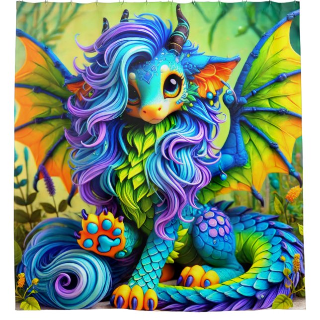 Cortina Para Box Fantasy Dragon (Frente)