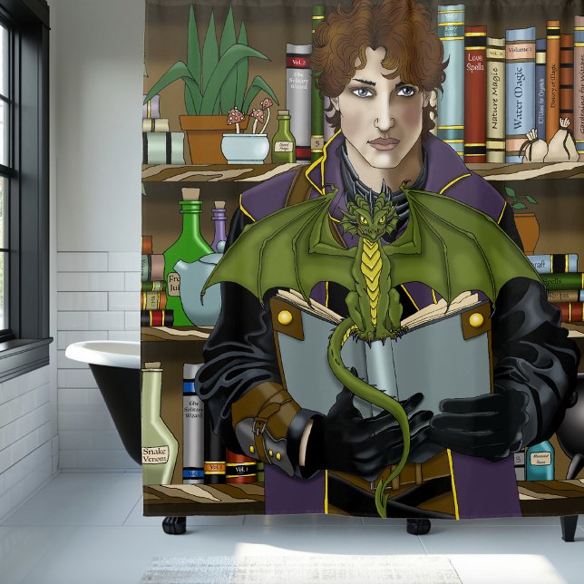 Cortina Para Box Fantasy Wizard Livros Poções de Dragões (Criador carregado)