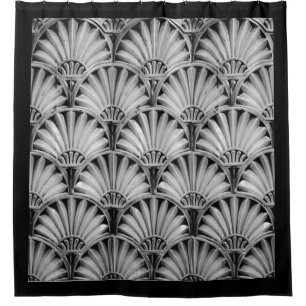 CORTINA PARA BOX FÃS DO ART DECO EM PRETO E BRANCO