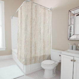 Cortina Para Box Faux Rustic Cream Wood