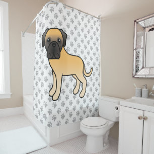 Cortina Para Box Fawn English Mastiff - Cão de Cartoon