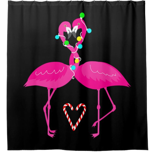 Cortina Para Box feioso de natal flamingo candy (Frente)