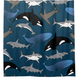 Cortina Para Box Felicidade da vida marinha