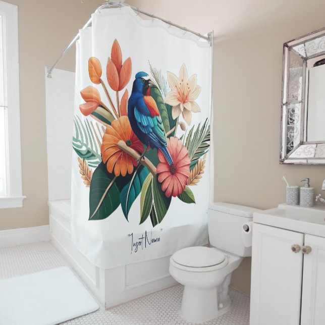 Cortina Para Box Felicidade tropical: Fusão vibrante da Flora (In Situ)