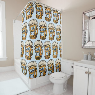 Cortina Para Box Feliz Cama de Cerveja, Estilo de Cartoon