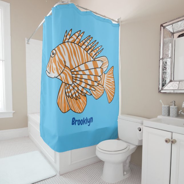 Cortina Para Box Feliz desenho animado de lionfish (In Situ)
