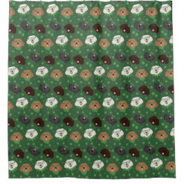 Cortina Para Box Feliz Dia de São Patrício Maltipoo Dogs