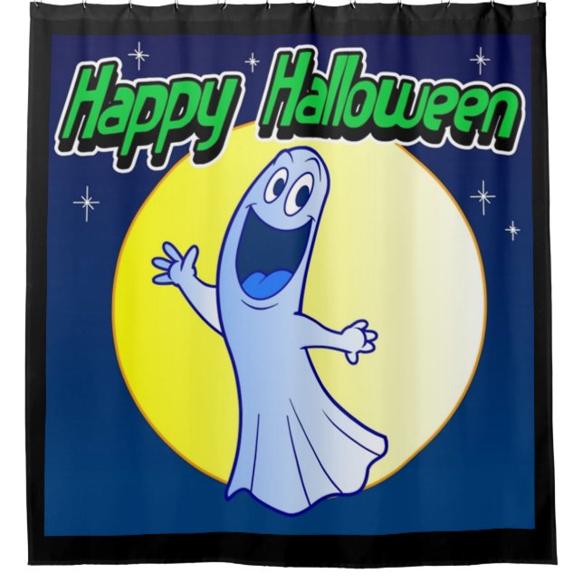 Cortina Para Box Feliz Fantasma de Halloween (Frente)