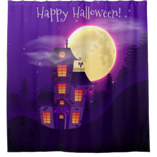 Cortina Para Box Feliz Halloween, Casa Assombrada