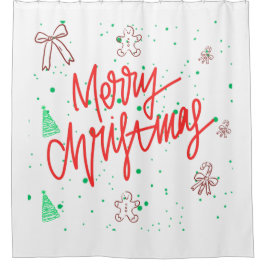 Cortina Para Box Feliz Natal Design de Biscoito de Gengibre.