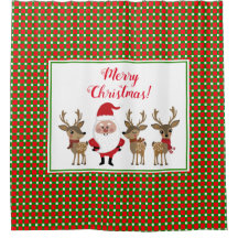 Feliz Natal Papais noeis de Xadrez Reindeer - Cust