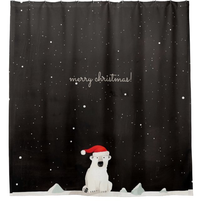 Cortina Para Box Feliz Urso Polar de Natal! (Frente)