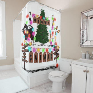 Cortina Para Box FELIZES, presentes de Natal para gatos bonitos, ga