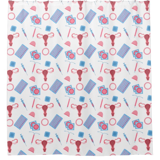 Cortina Para Box Feminista de Padrão de Contracepção (Frente)