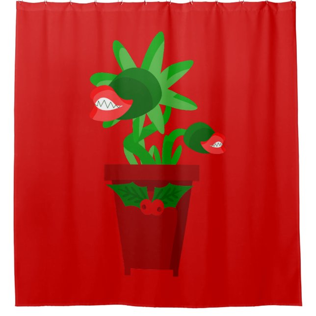 Cortina Para Box fenda de natal feia (Frente)