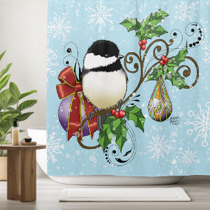 Cortina Para Box Feriado Chickadee