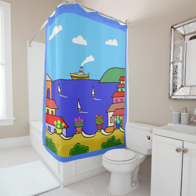 Cortina Para Box Feriado mediterrânico (In Situ)