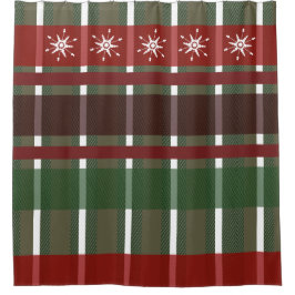 Cortina Para Box Festa de Natal do Floco de Neve Buffalo Xadrez