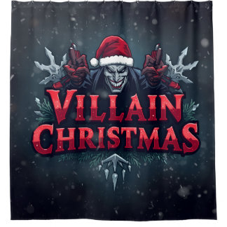 Cortina Para Box Festive Villain Shower Curtain for Christmas