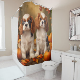 Cortina Para Box Filhote de Cavalier King Charles Spaniel Abóbora d