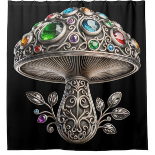 Cortina Para Box Filigree Gemstone Mushroom