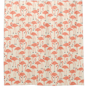 Cortina Para Box Flamingo Caprichoso   Pôr do Sol Tropical no Banhe